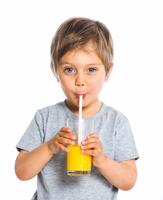 Kid drinking juice